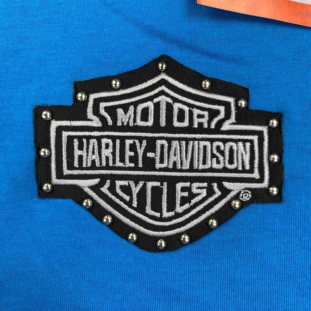 Vintage Harley Davidson Shirt Size Medium Blue Lo… - image 5