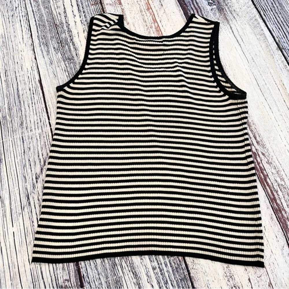 Vintage Y2K 100% Silk Knit Sleeveless Top - image 2