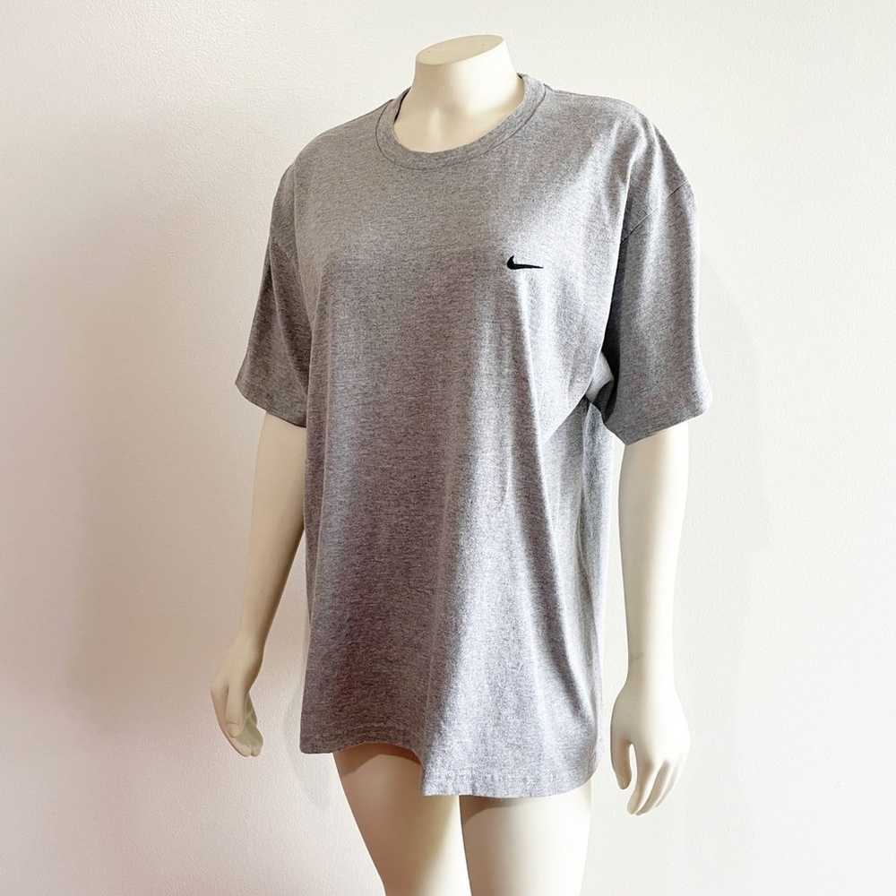 Nike Vintage Gray T-shirt Small Logo Loose Medium - image 1