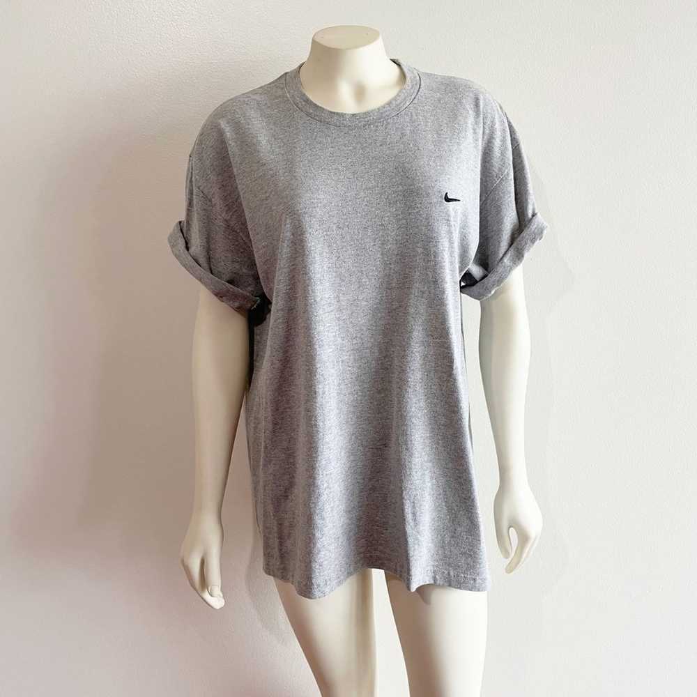 Nike Vintage Gray T-shirt Small Logo Loose Medium - image 3