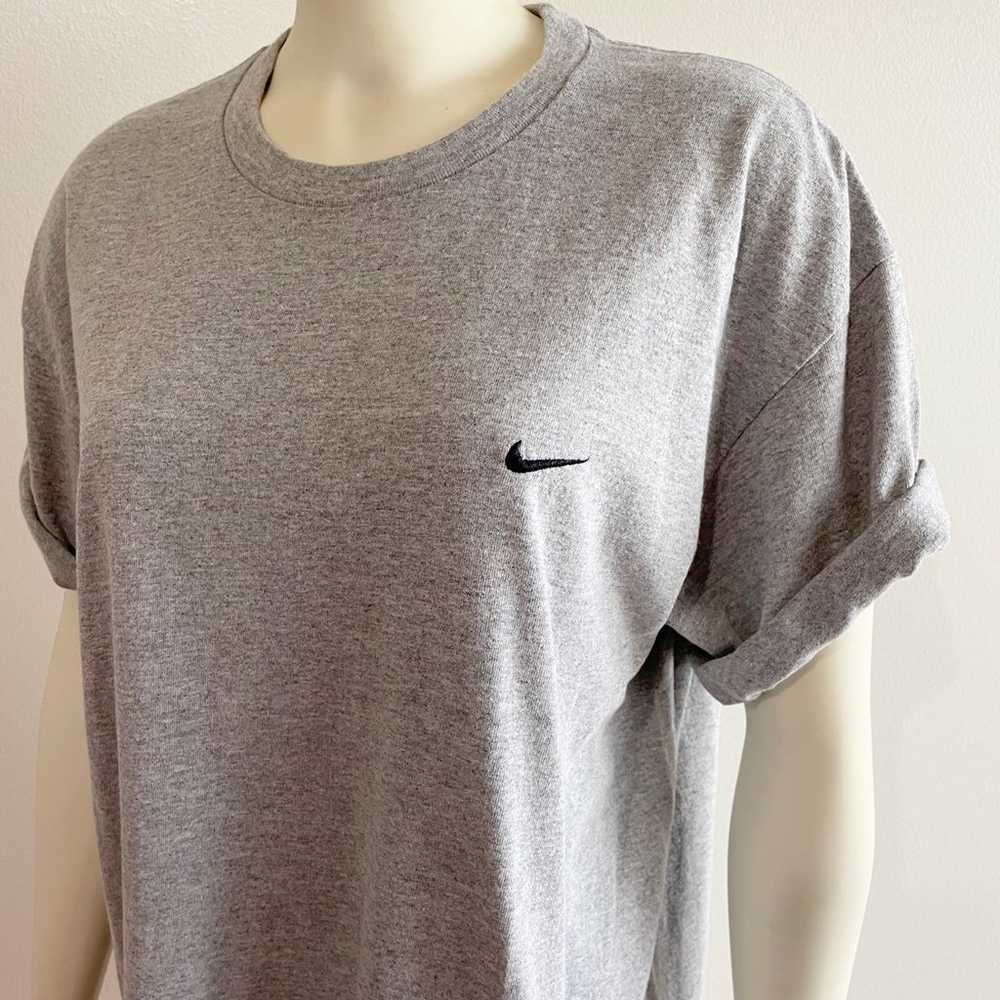 Nike Vintage Gray T-shirt Small Logo Loose Medium - image 5