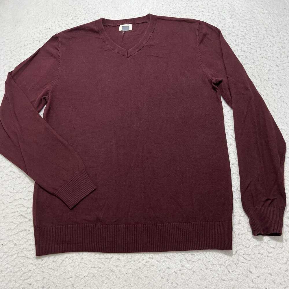 Old Navy Old Navy Maroon Burgundy V-Neck Pullover… - image 1