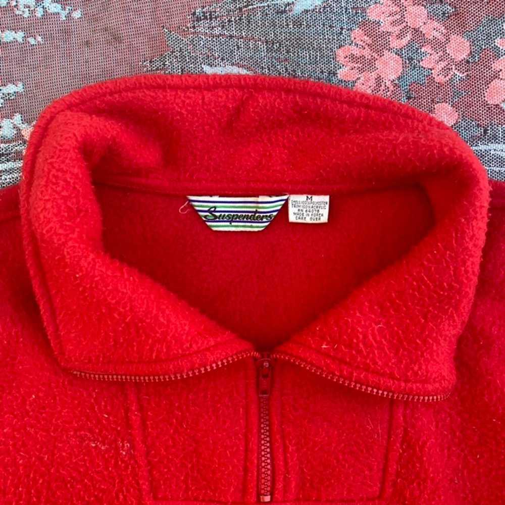 Vintage 90s red fleece pullover - image 2