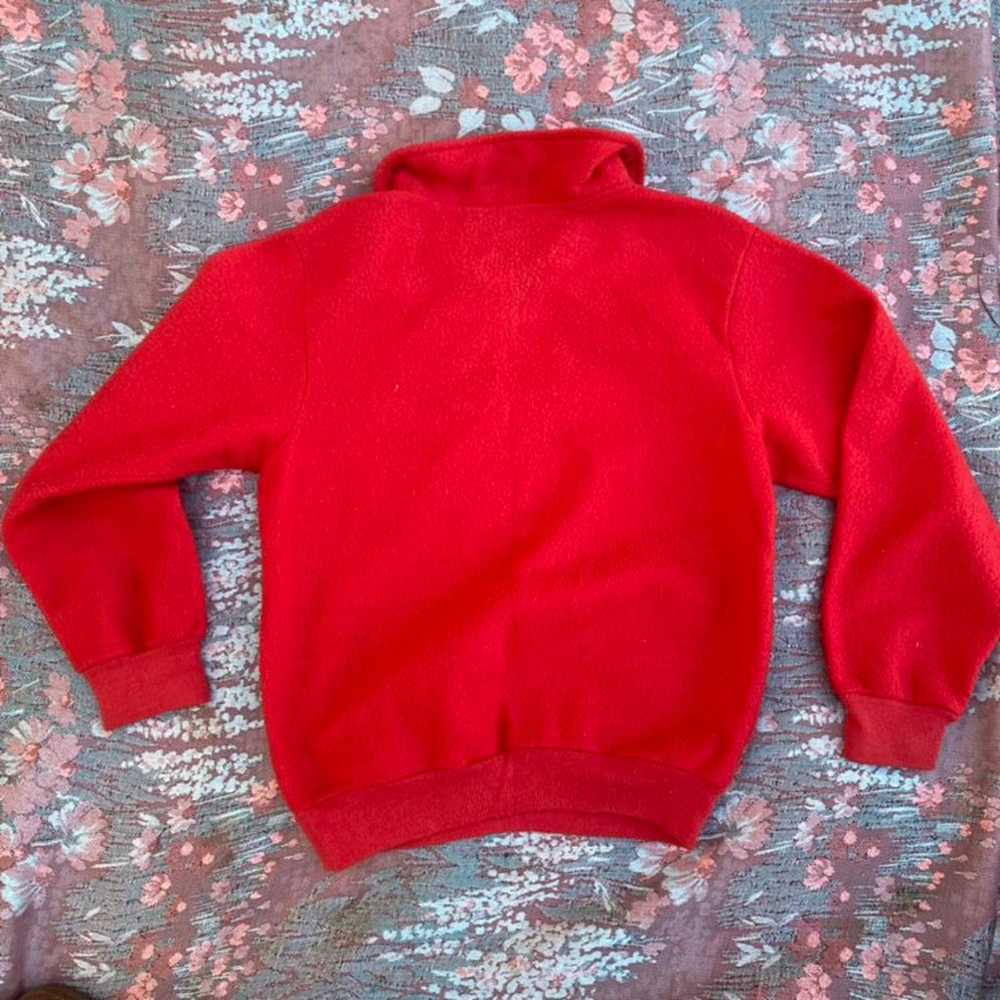 Vintage 90s red fleece pullover - image 5