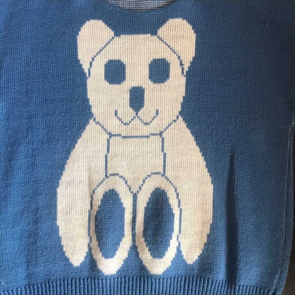 Vintage teddy bear sweater shirt - image 4