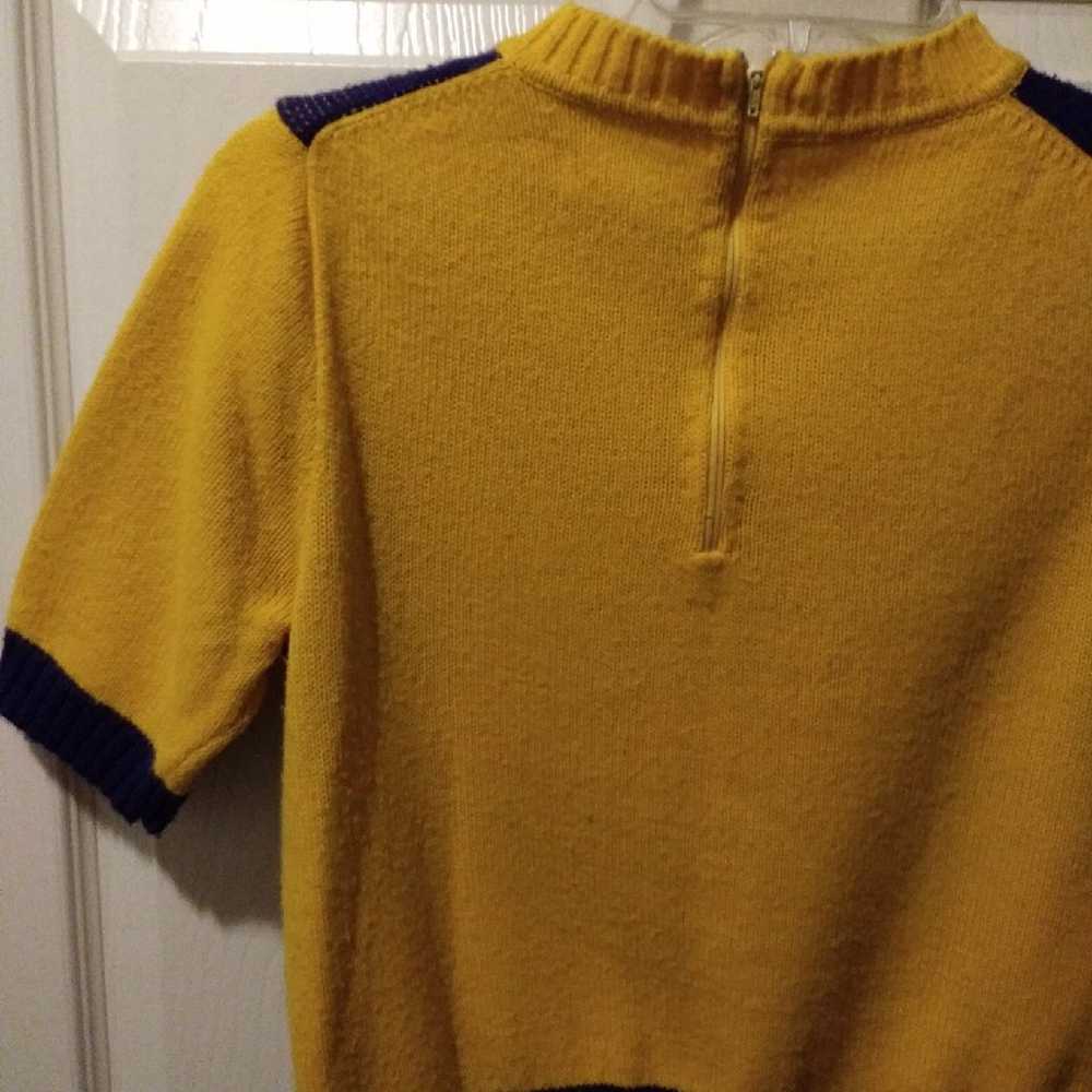 Vintage 1960s cheerleader knit top - image 2