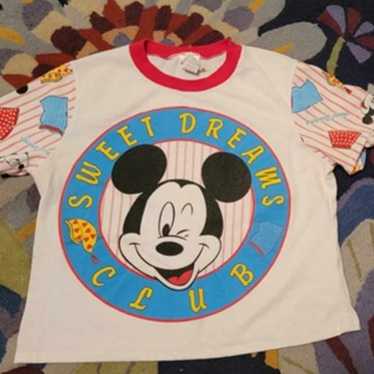 Sweet Dreams Mickey Mouse Youth Med Sleep Shirt T… - image 1