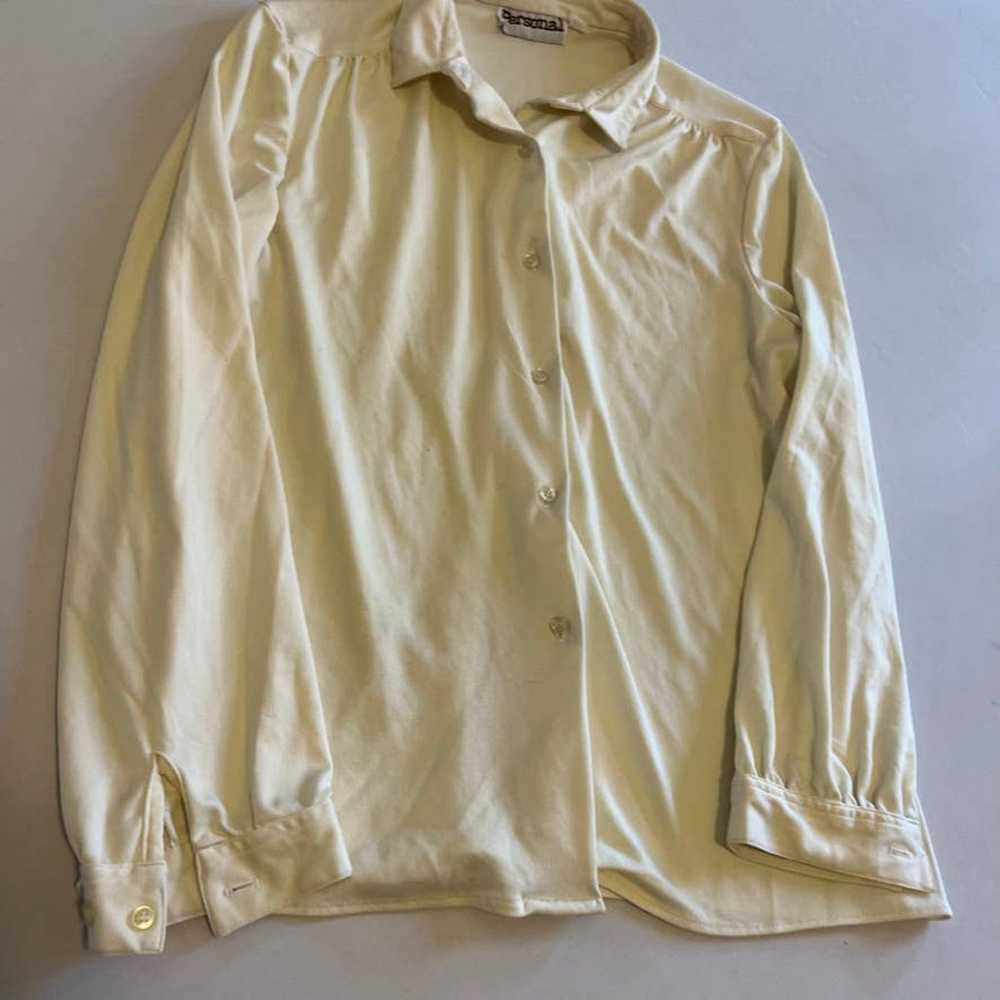 Vintage Personal White button down Down M - image 2