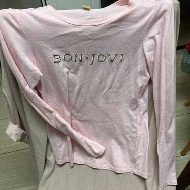 Vintage Rare Pink Bon Jovi Long Sleeve Concert Shi