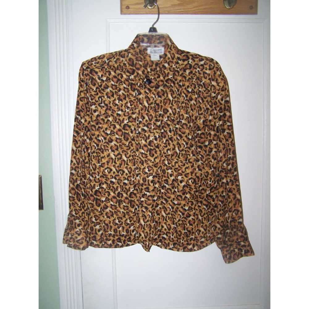 Vintage Anne Klein for new aspects Blouse Top Leo… - image 1