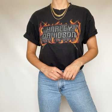 VINTAGE RETRO Harley Davidson t-shirt shirt Moto … - image 1