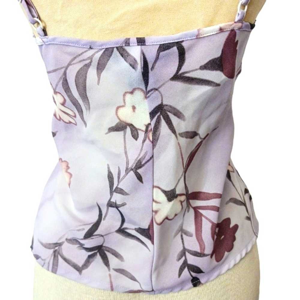 VNT Summer Top Sz M Ruffled Bamboo Floral Pastel … - image 11