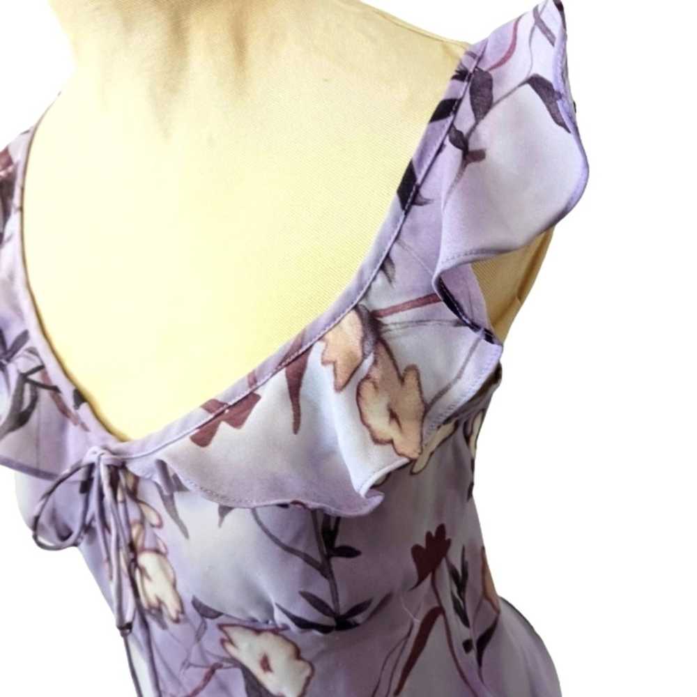 VNT Summer Top Sz M Ruffled Bamboo Floral Pastel … - image 7