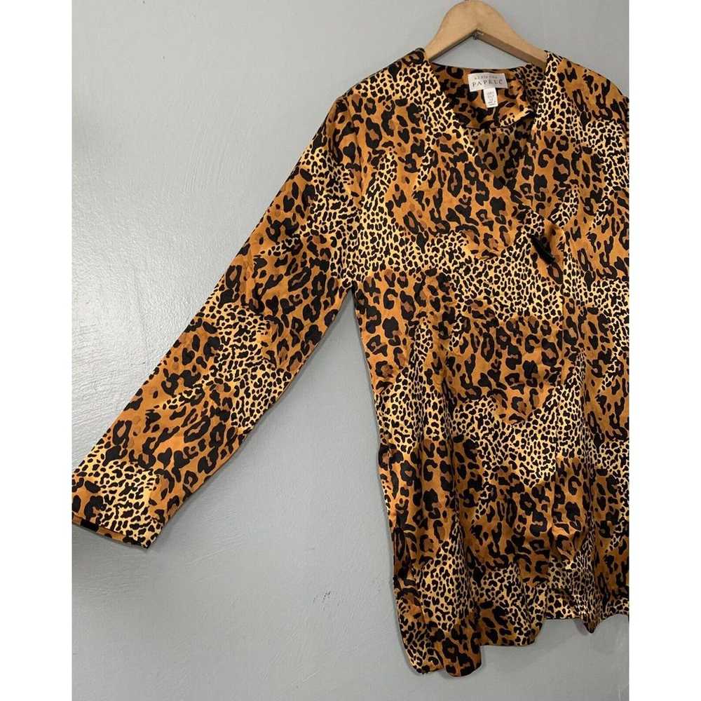 Vintage Adrianna Papell Womens 10 Leopard Cheetah… - image 2