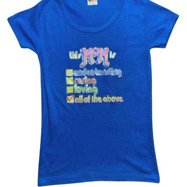 1970s novelty best mom iron on tee - image 1