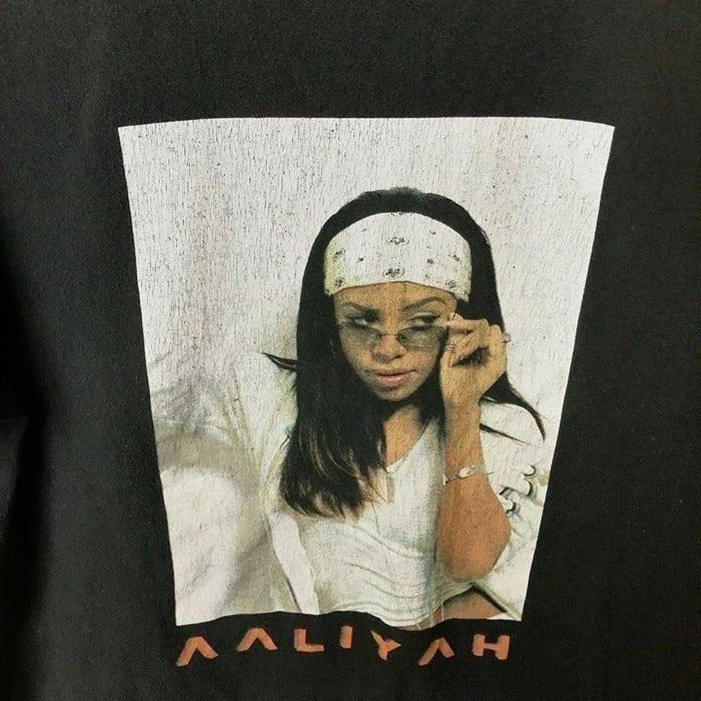 Aaliyah Rap Tee T Shirt Medium Vintage Wash Music… - image 12