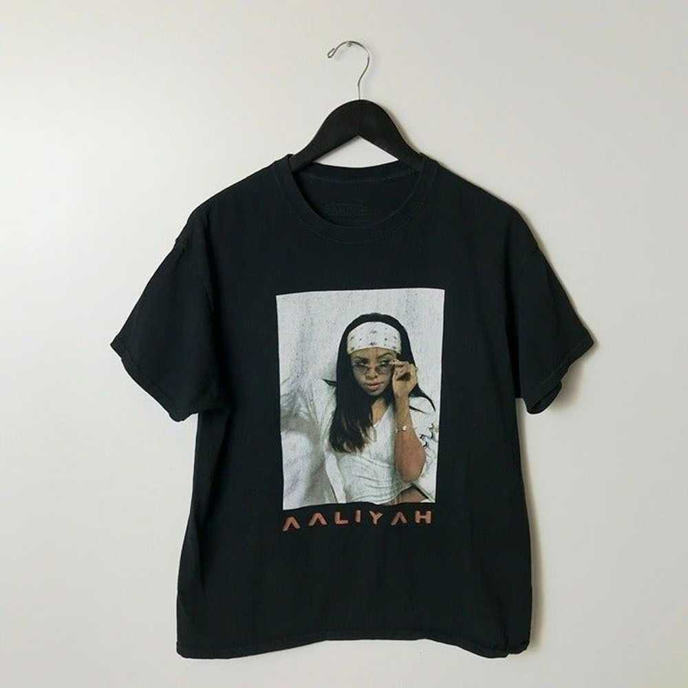 Aaliyah Rap Tee T Shirt Medium Vintage Wash Music… - image 8