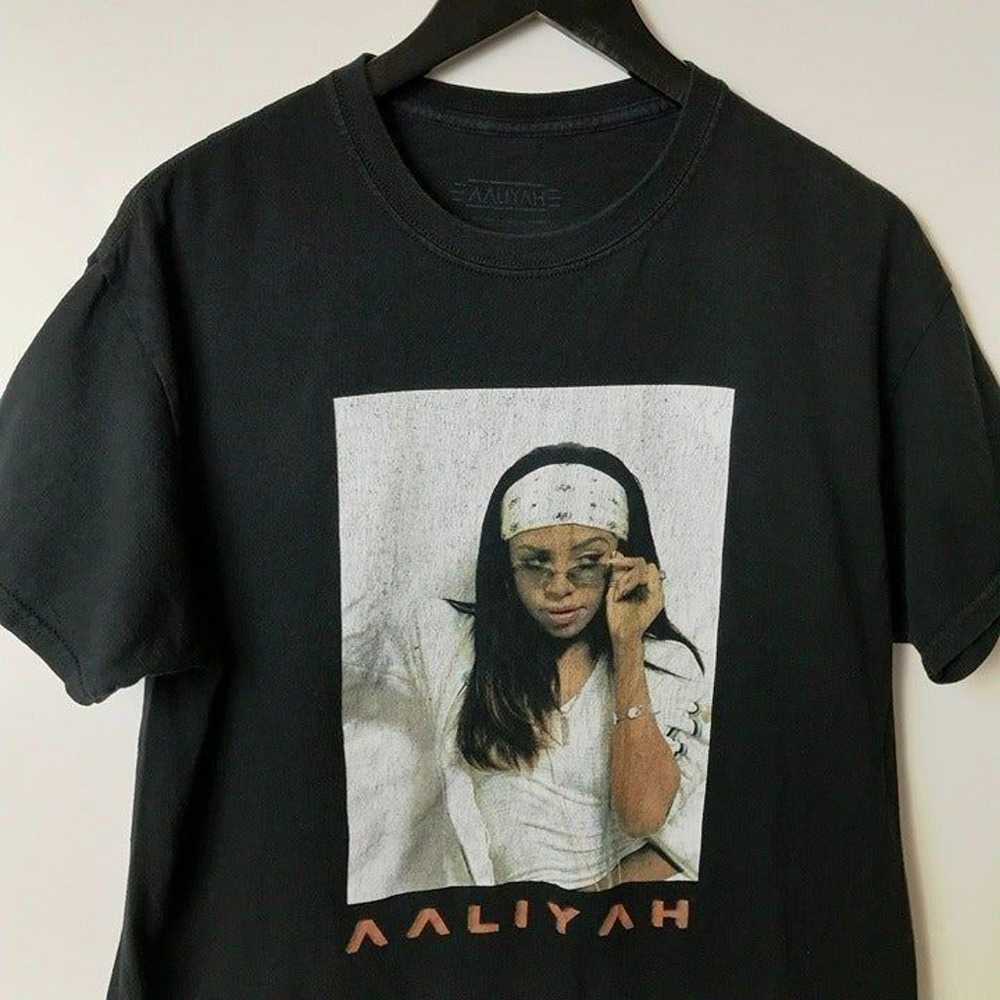 Aaliyah Rap Tee T Shirt Medium Vintage Wash Music… - image 9