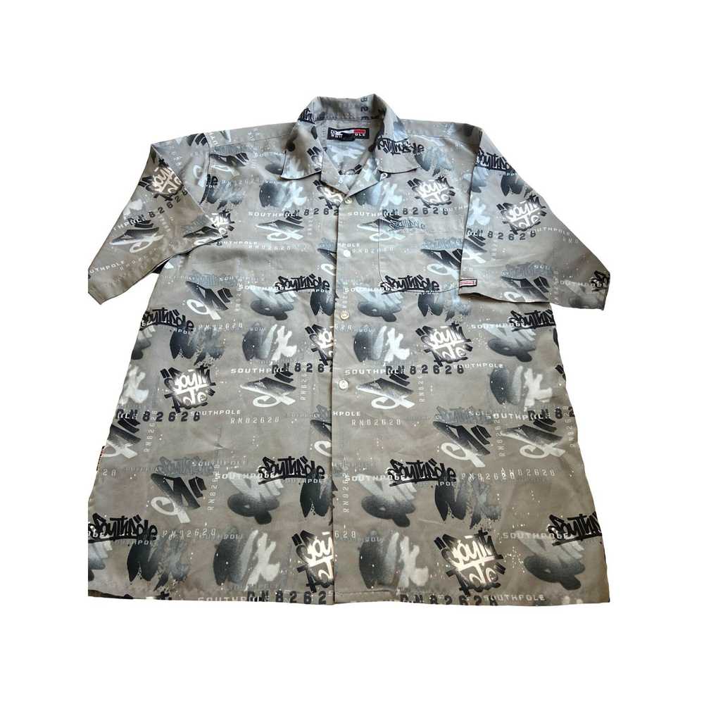 Southpole Southpole Men's Graphic Print Button-Up… - image 1