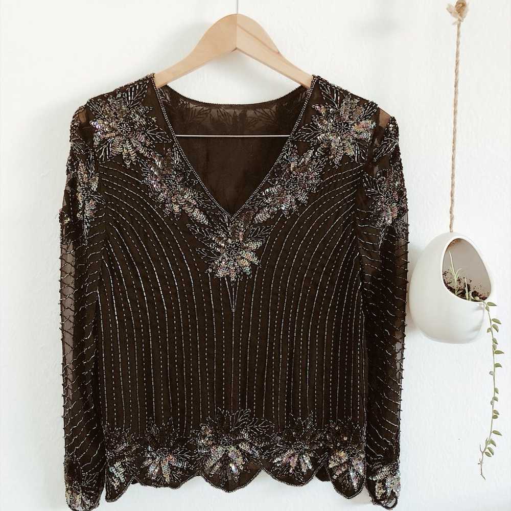 Sequined Vintage Top - image 1