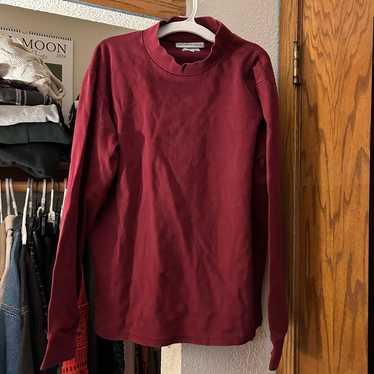 vintage burgundy turtleneck long sleeve top - image 1