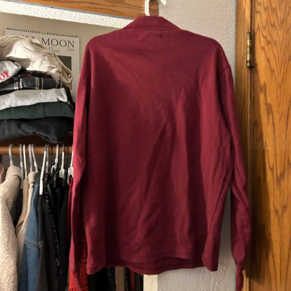 vintage burgundy turtleneck long sleeve top - image 4