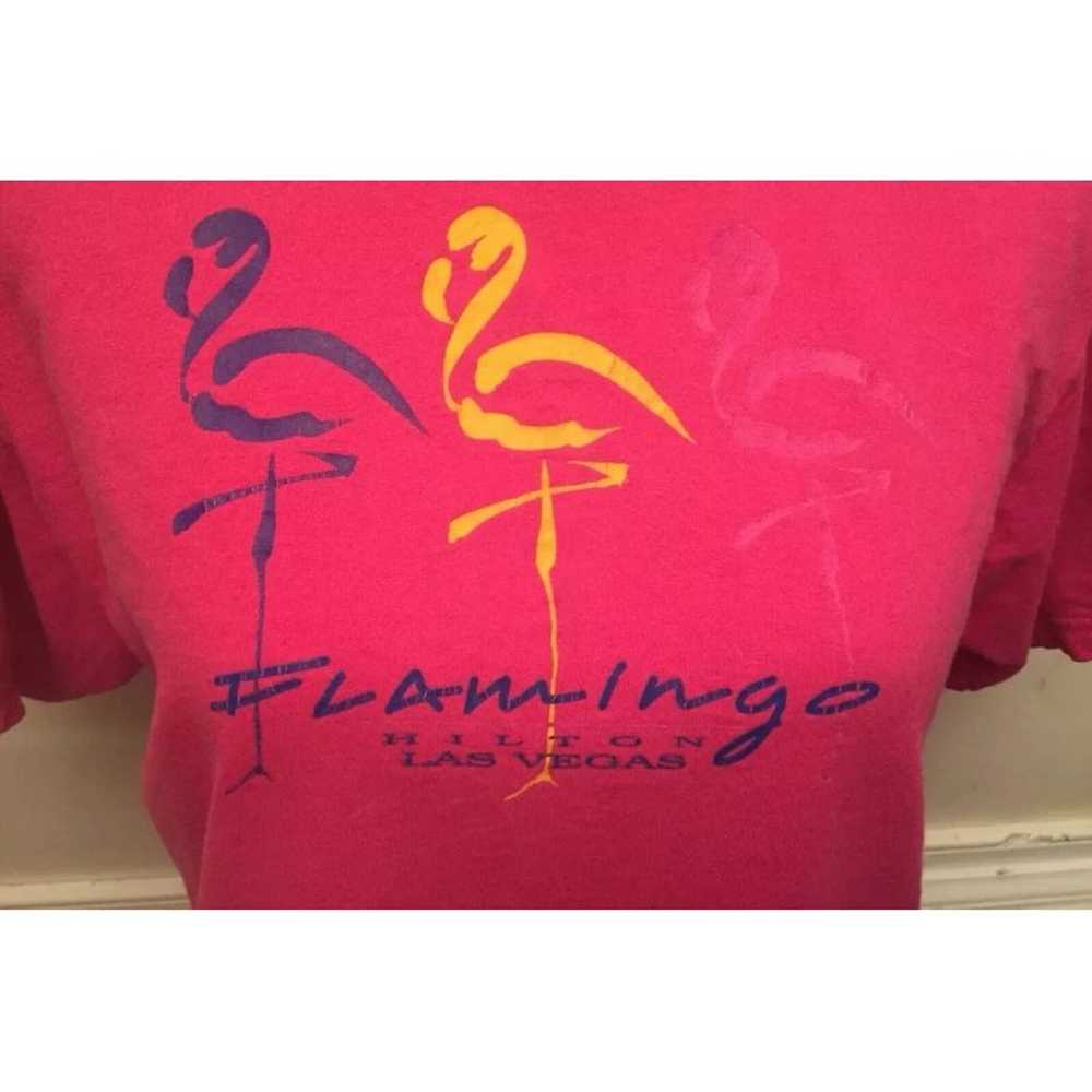 Pink Flamingo Hilton tshirt top Las Vegas Casino … - image 1