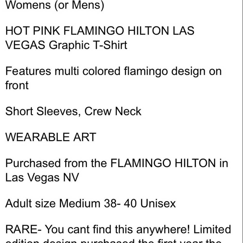 Pink Flamingo Hilton tshirt top Las Vegas Casino … - image 9