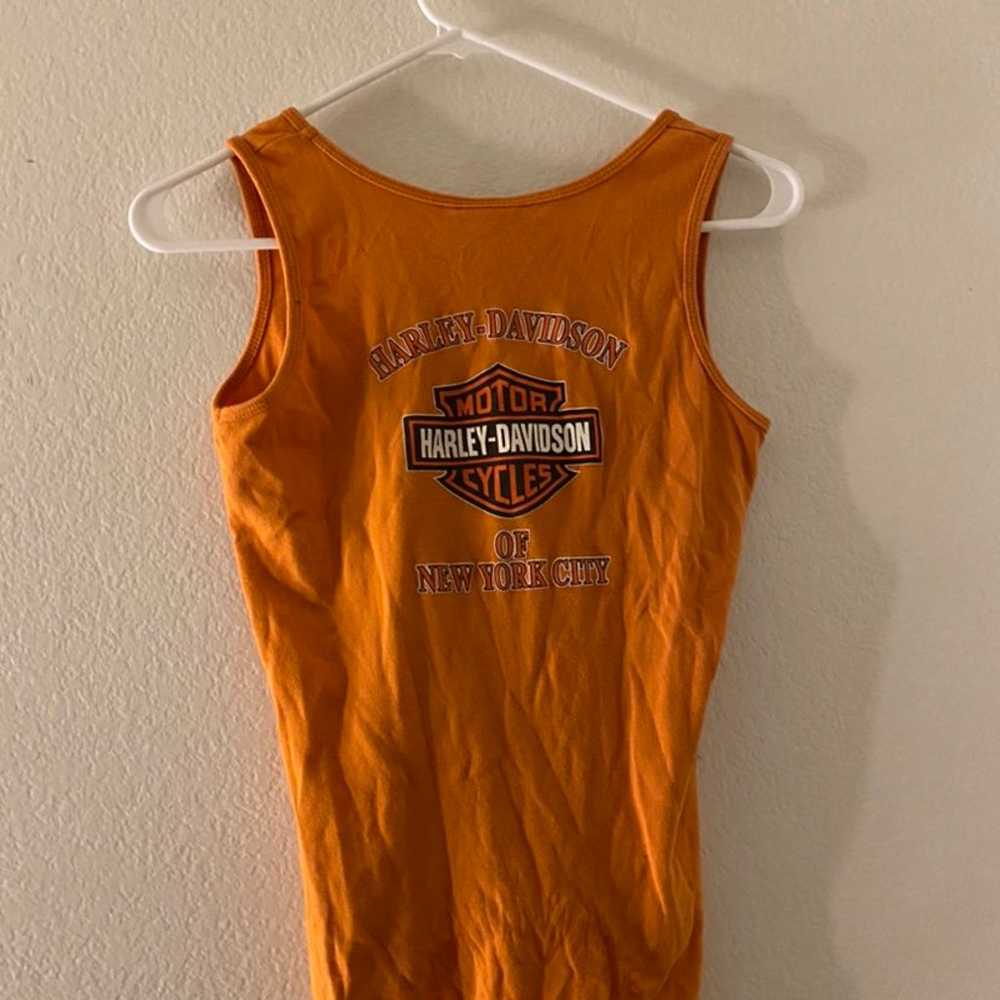 A vintage Harley Davidson Orange Tank Top - image 3