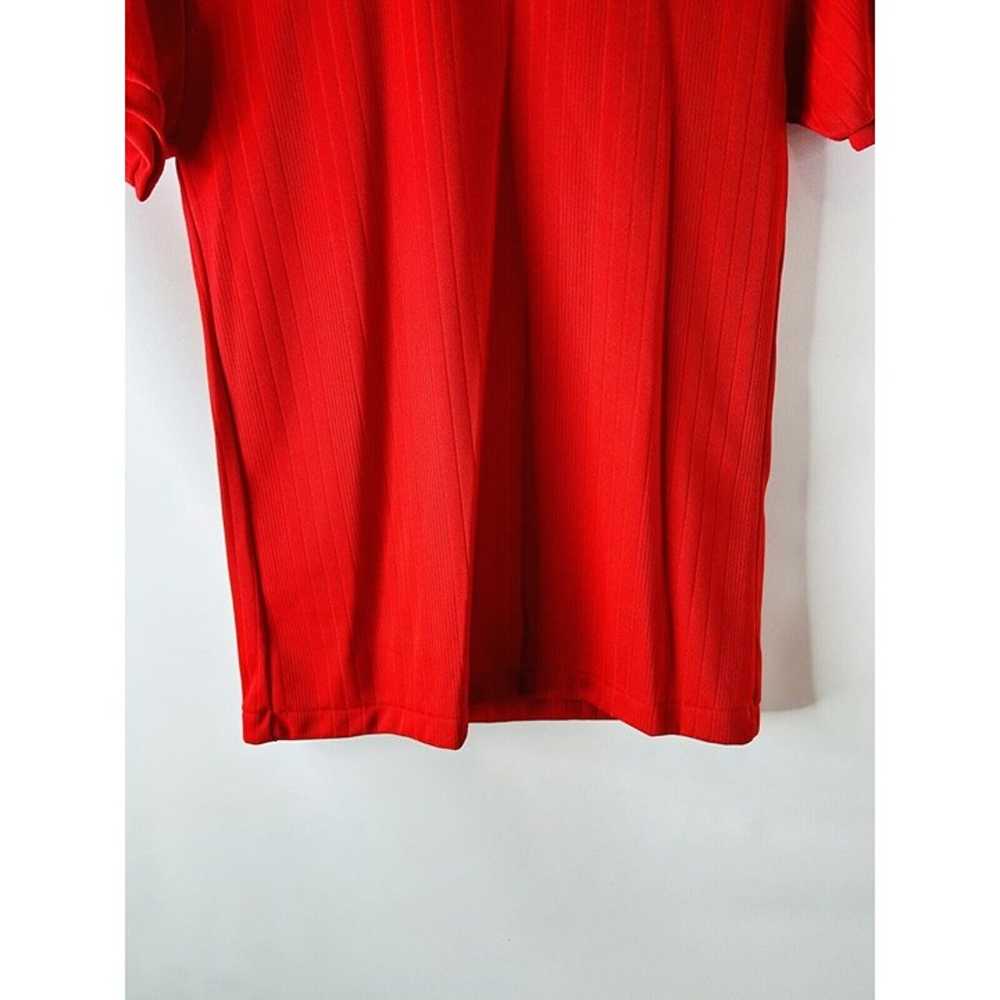 VTG 70s Womens Medium Polyester Knit Short Sleeve… - image 5