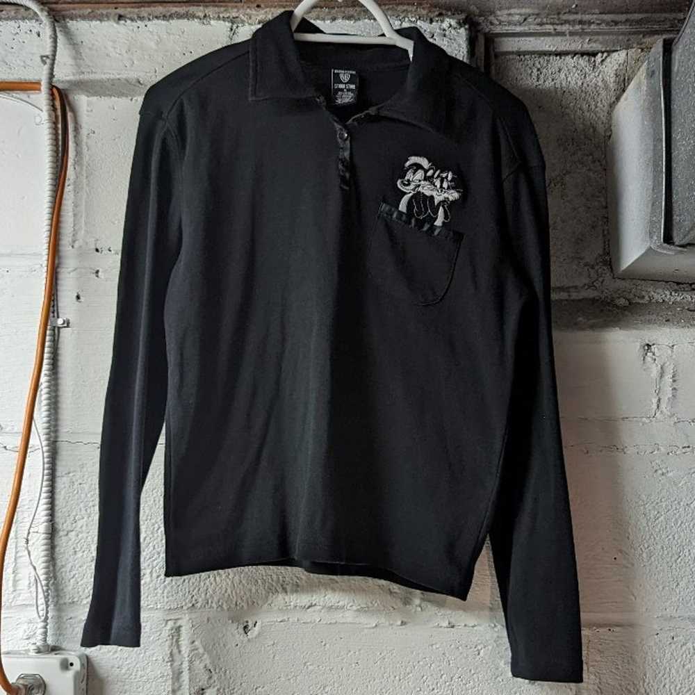 Vtg Warner Bros. Store Pepe Le Pew L/S Polo - image 2