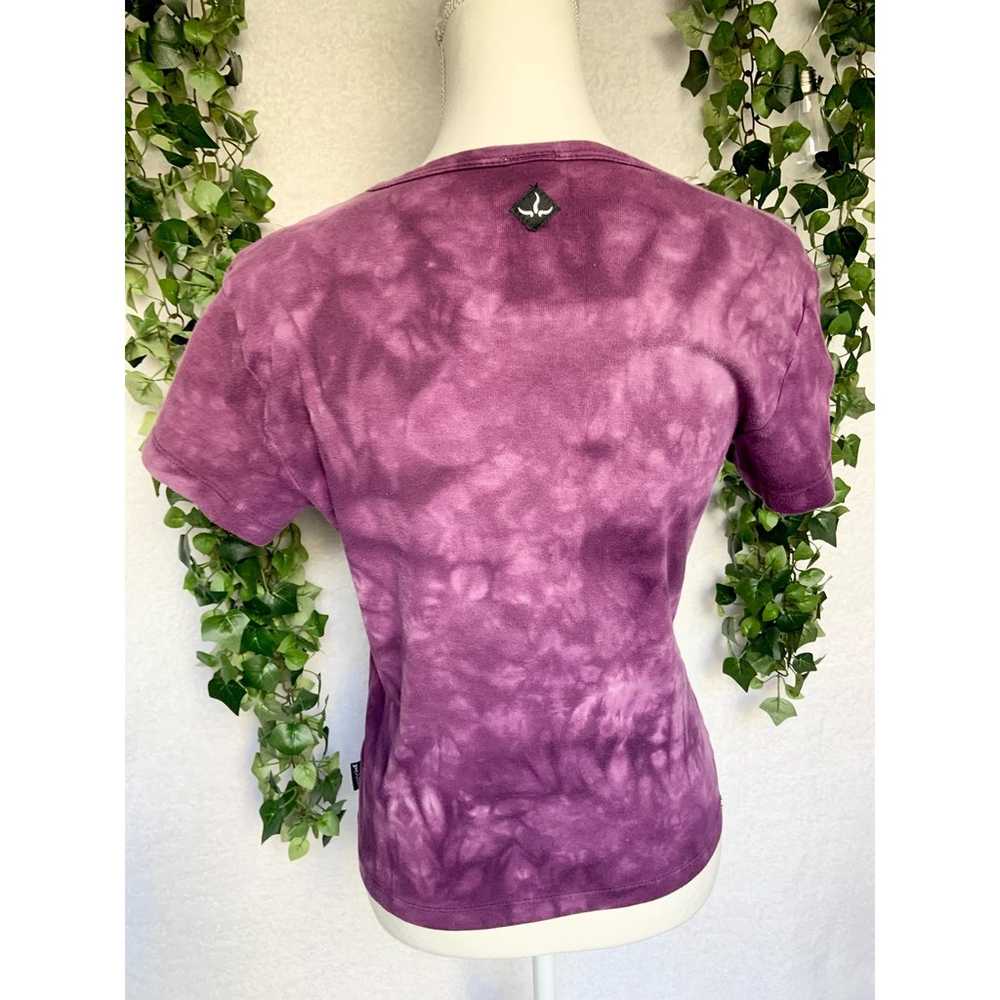 Vintage prAna 1990s Purple Tie Dye High Cut shirt… - image 5