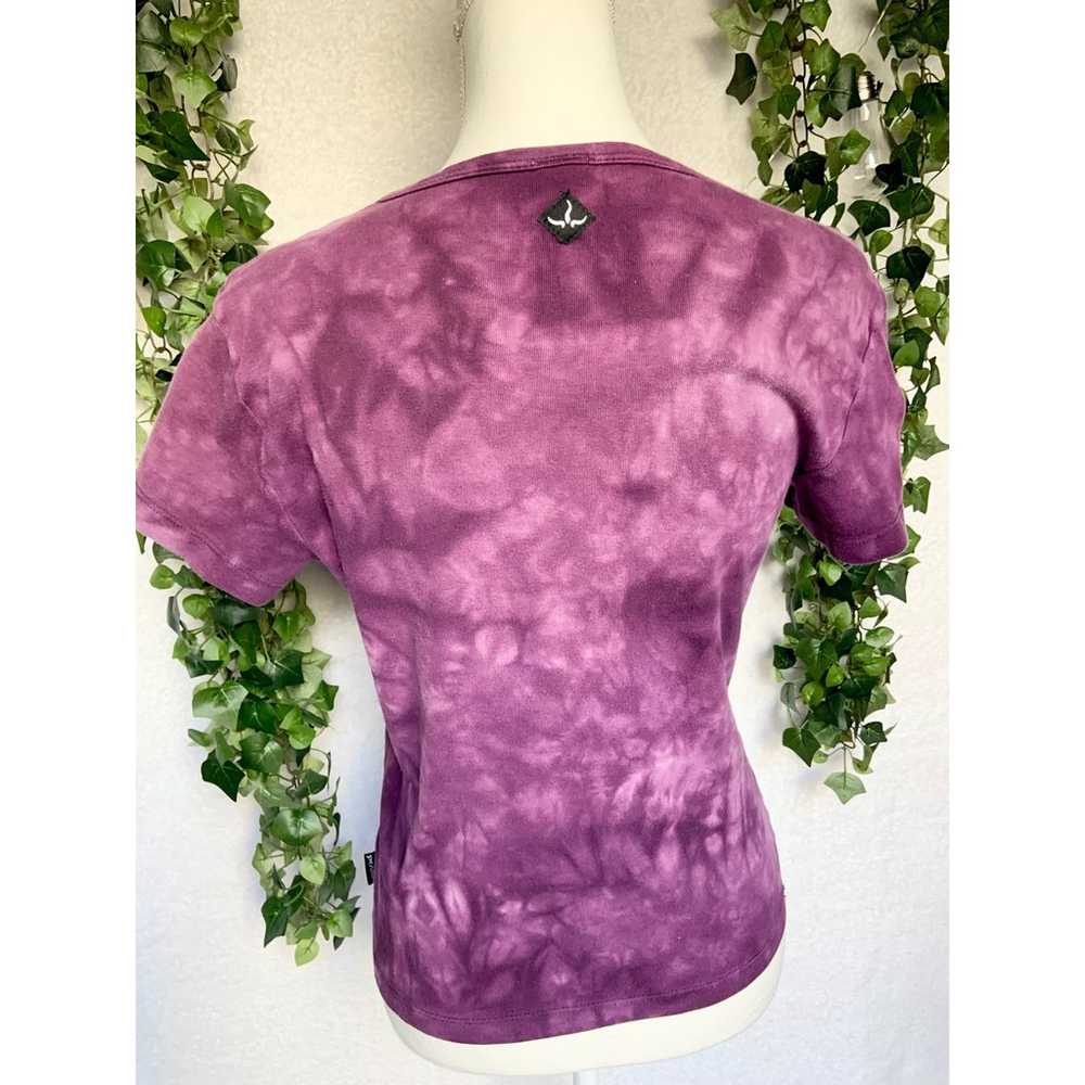 Vintage prAna 1990s Purple Tie Dye High Cut shirt… - image 6