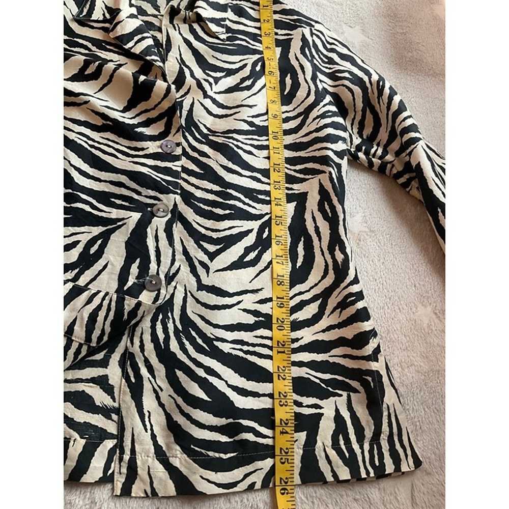 Silkland Women's Size 10 Animal Print Button Down… - image 6