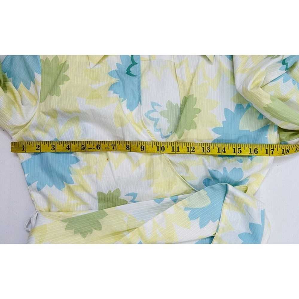 VTG Y2K Express Womens 10 Pastel Floral Collared … - image 4