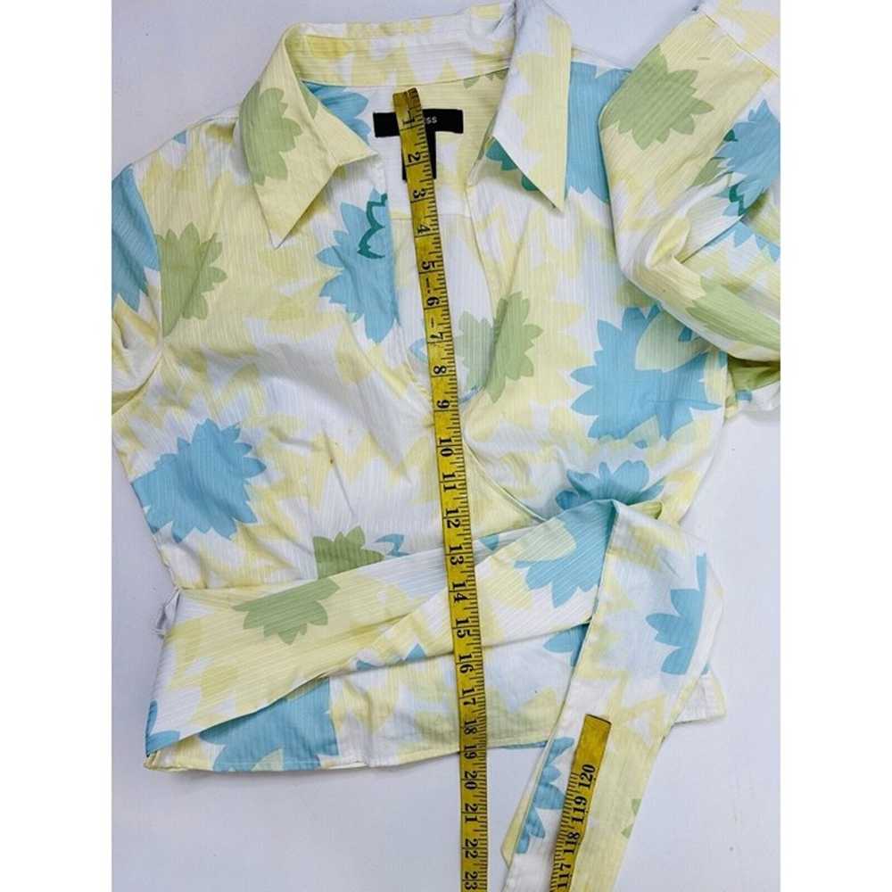 VTG Y2K Express Womens 10 Pastel Floral Collared … - image 6