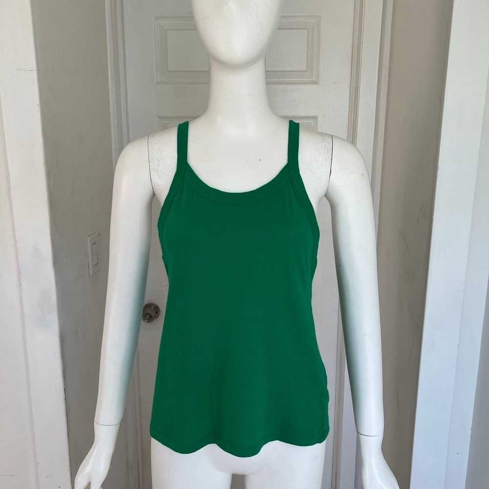 American Vintage Soft Cotton Green Tank Top Sleev… - image 2