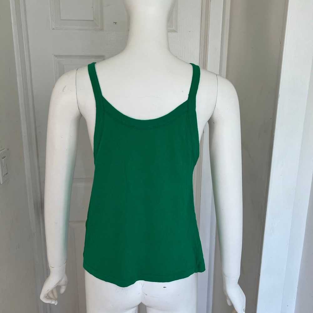 American Vintage Soft Cotton Green Tank Top Sleev… - image 4