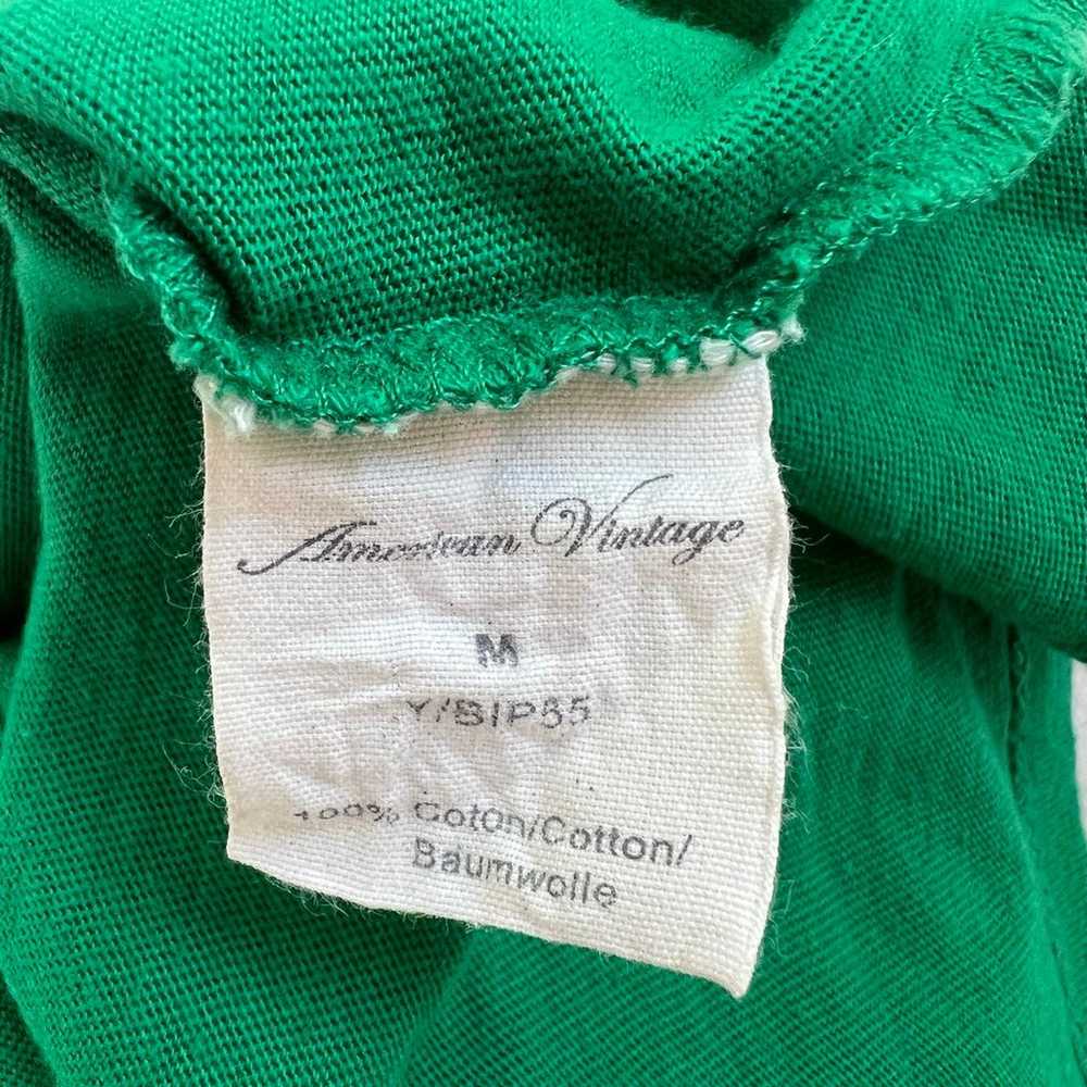 American Vintage Soft Cotton Green Tank Top Sleev… - image 9