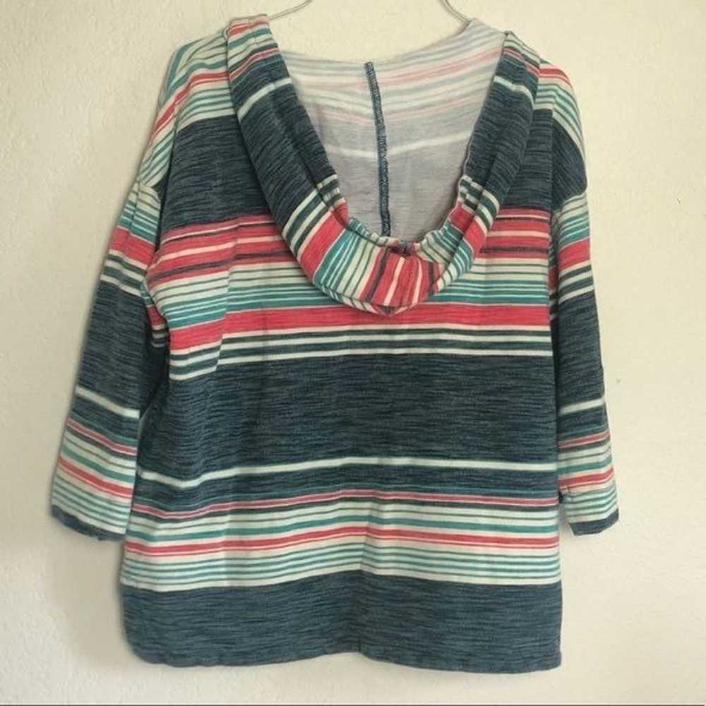 Vintage Woolrich Striped Boho Style Hooded Sweats… - image 2