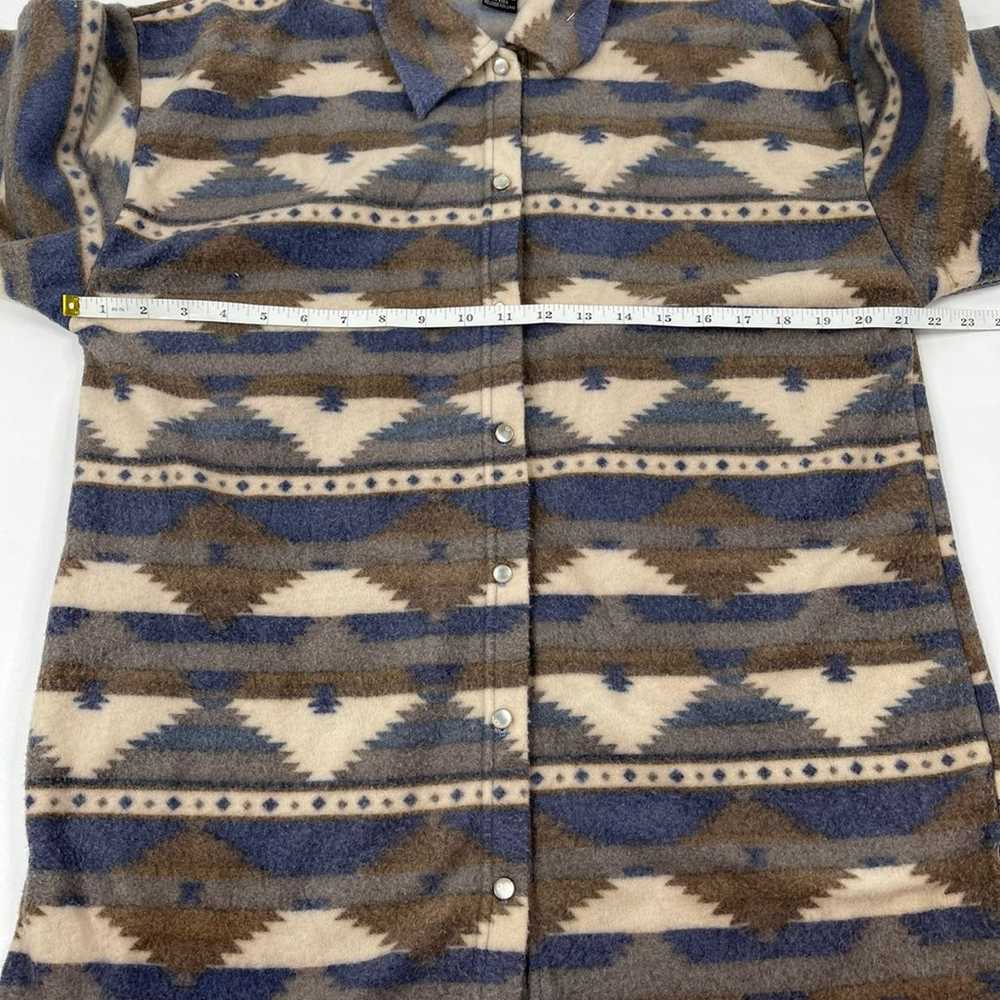 90s Aztec Fleece Shirt Jacket - image 4