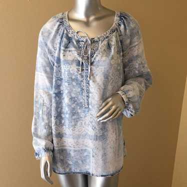 Vintage America Paisley Chambray Tunic M