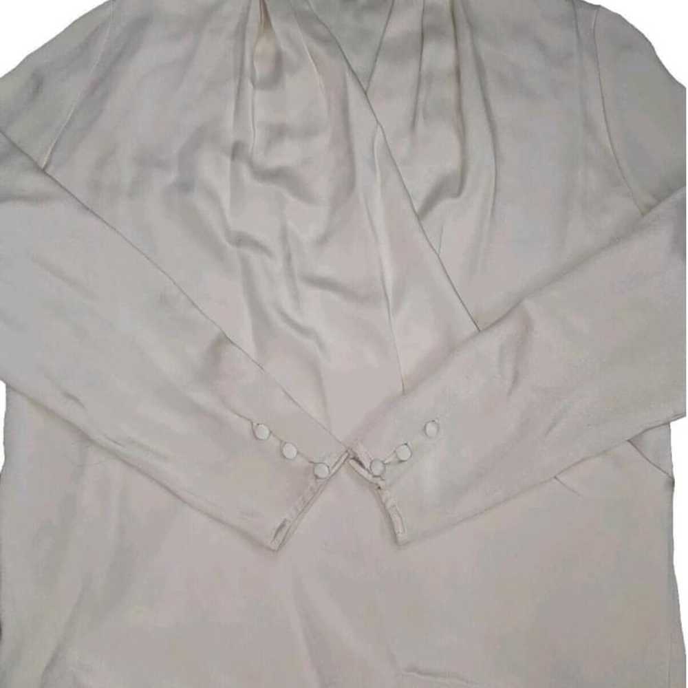 VTG Saks Fifth Avenue Starington 100% Silk Beige … - image 3