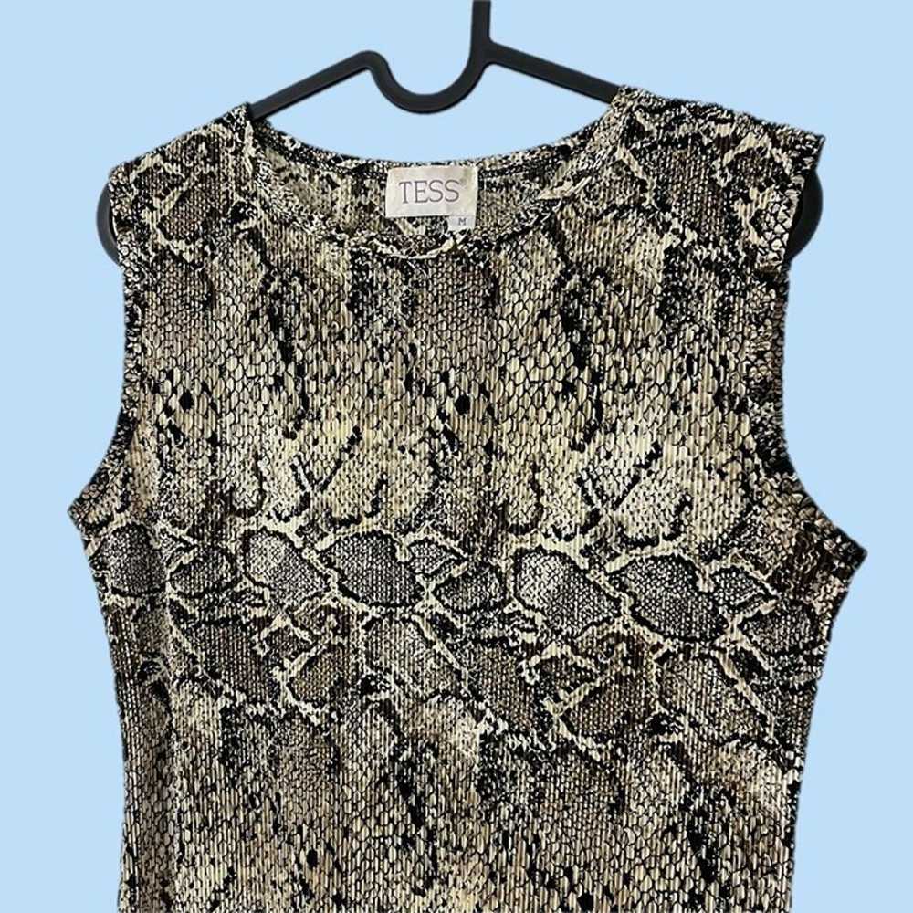 vintage 90s snake print top - image 1