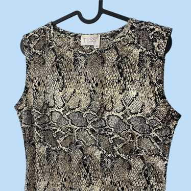 vintage 90s snake print top - image 1