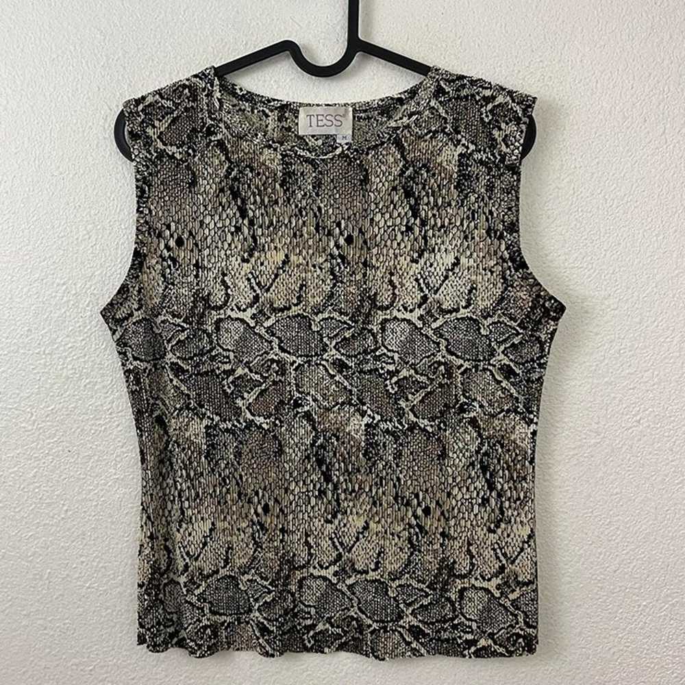 vintage 90s snake print top - image 2