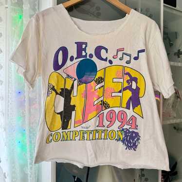 Vintage 1990s cheer / cheerleading t shirt all ove