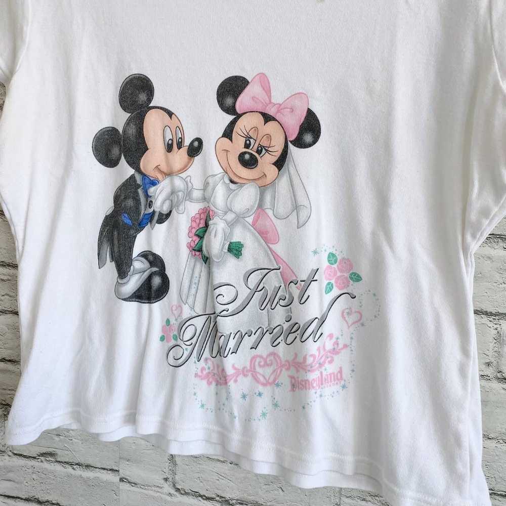 Vintage Disney Just Married Baby Tee - image 2