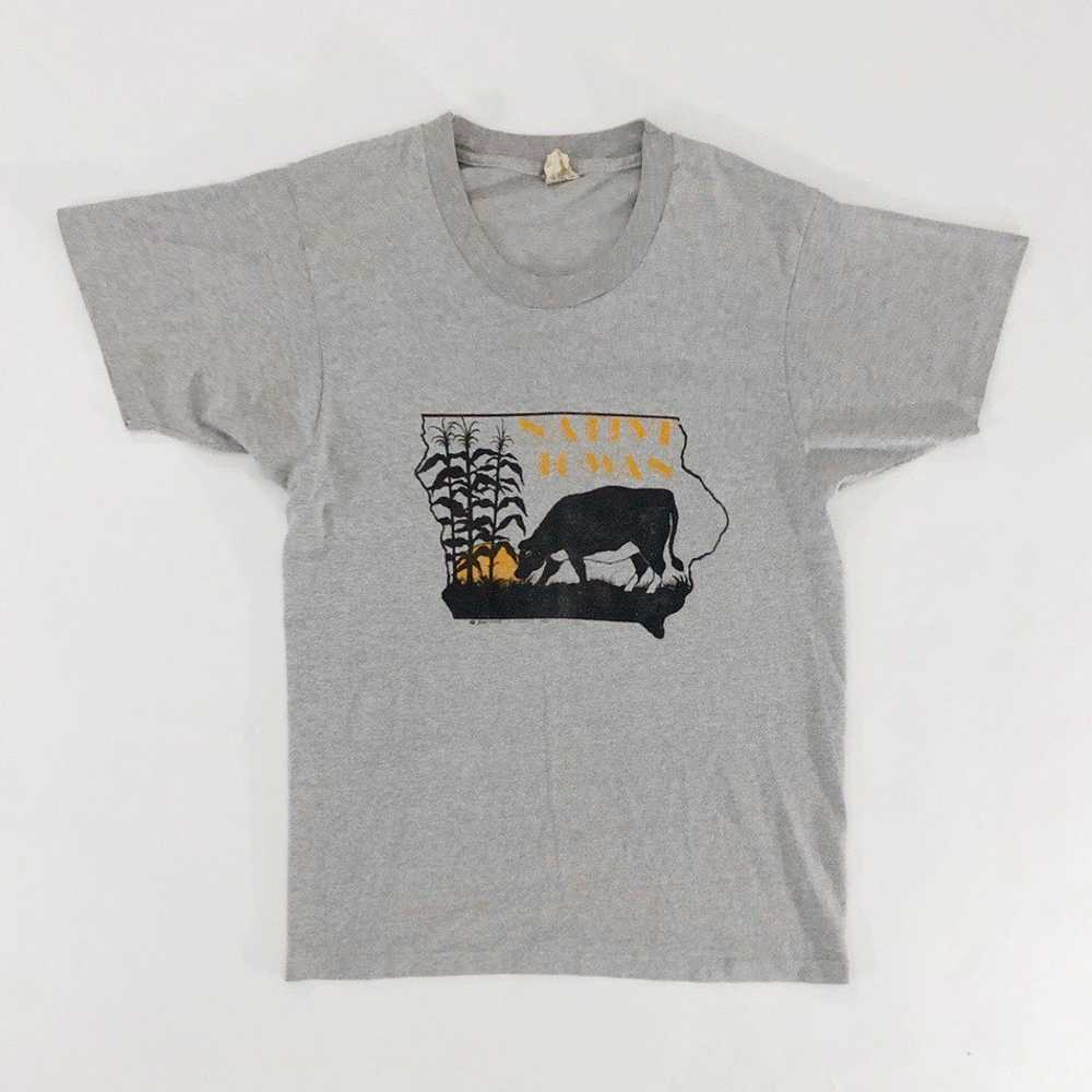 80s Native Iowan T-Shirt Pig & Corn - image 1