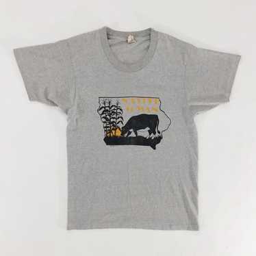 80s Native Iowan T-Shirt Pig & Corn - image 1